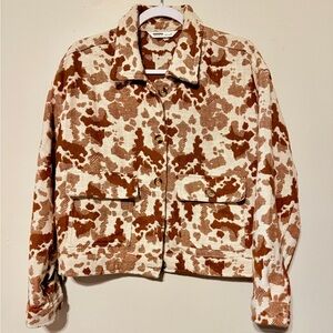 Sonoma Women's Tan and Cream Jean Jacket